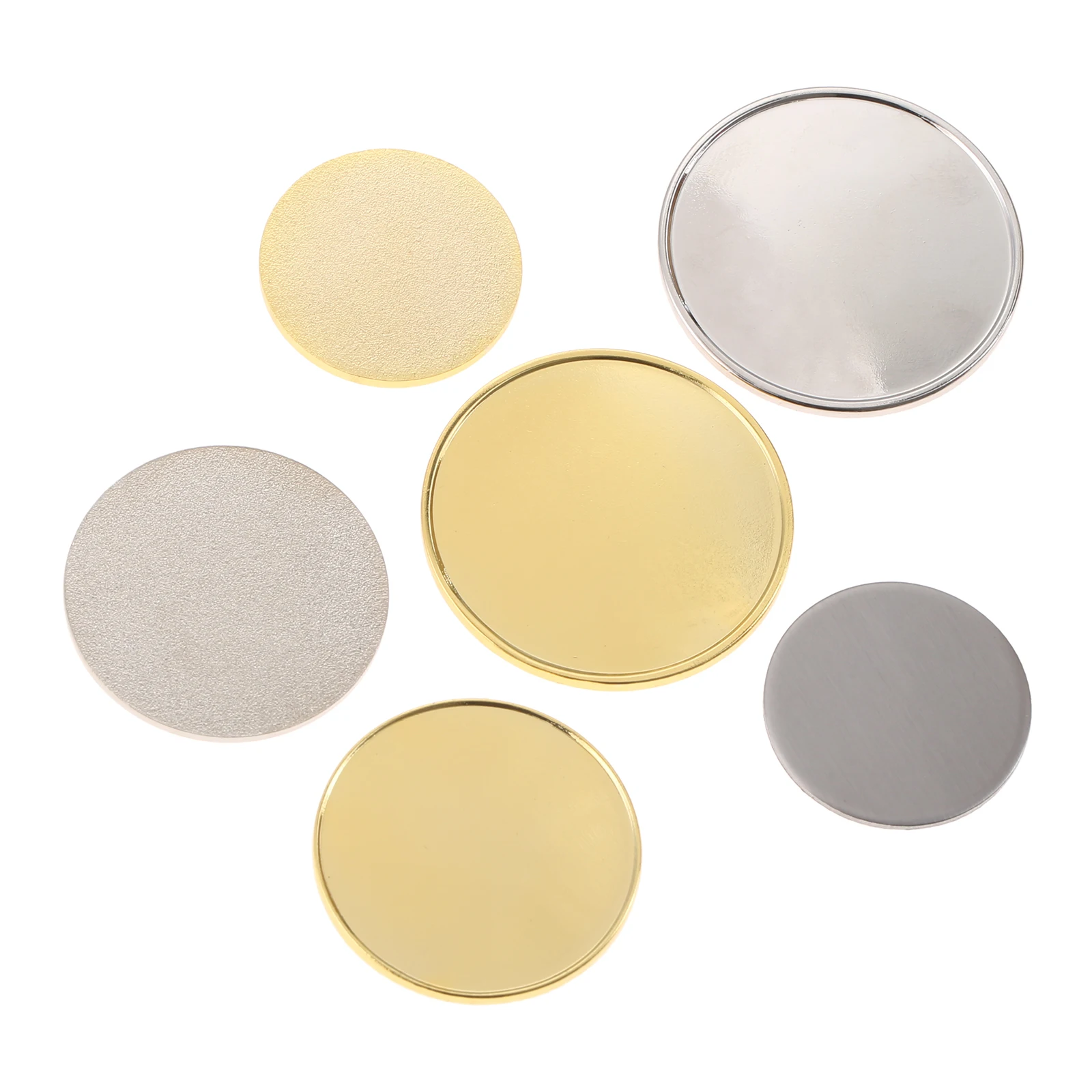 

10pcs Silver Gold Iron Golf Ball Markers Fits for Magnetic Hat Clips 20mm/25mm/30mm Blank Ball Markers for DIY Gifts for Golfer