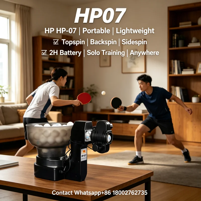 Hui Pang HP-07 Automatic Table Tennis Ball Machine Single Person Convenient Type Practise Ball Serve