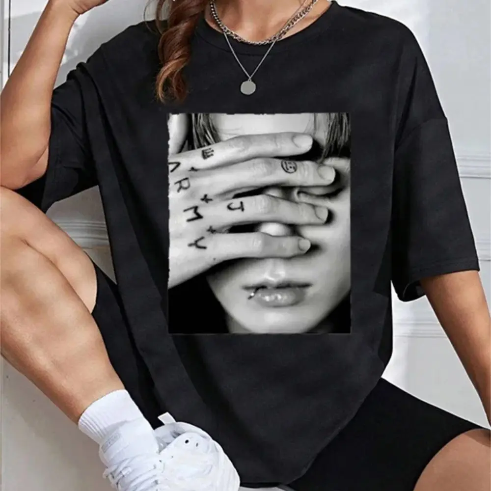 Vintage T Shirt Jungkook Graphic Tee Unisex Oversized Tops Gothic Man's Women's T-Shirt Kpop Aesthetic Goth Fashion Streetwear