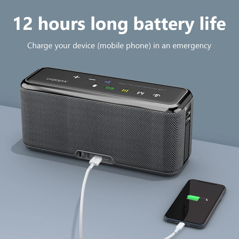 XDOBO X8 Max 100W Portable Outdoor Wireless For Speaker IPX5 Waterproof 12H Playtime Hi-Fi Sound For Computer Home Theater