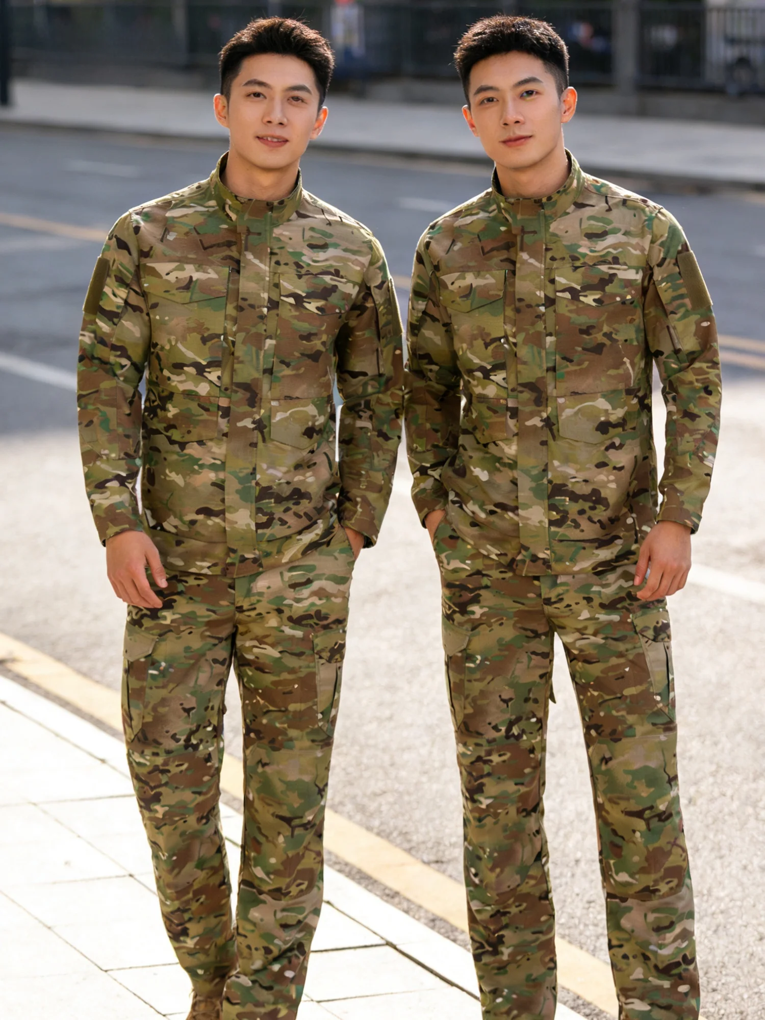 new-sle-men's-camouflage-orm-set-tactical-windproof-water-resistant-jaet-outdoor-training-suit-for-spring-autumn