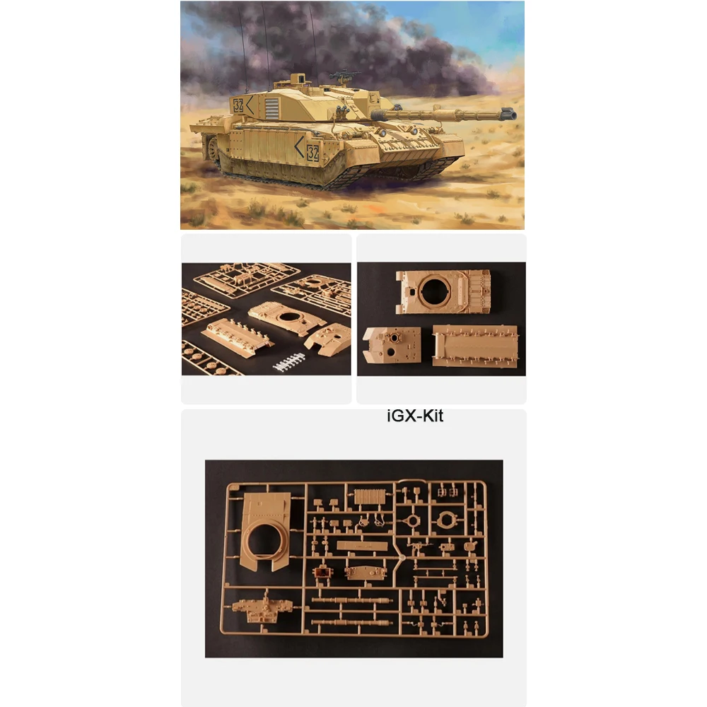 

Hobbyboss 84853 1/48 Scale British Challenger II Iraq 2003 MBT Main Tank Vehicle Hobby Craft Plastic Assembly Building Model Kit