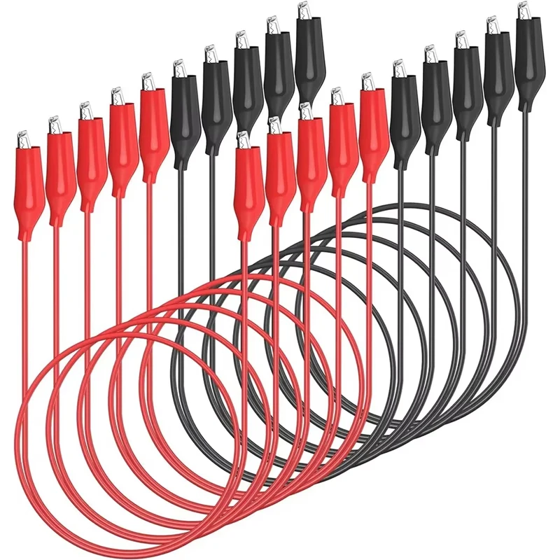 10/5/3Set Red Black Alligator Clips DIY Test Leads Double-ended Crocodile Test Clips for Multimeter Measure Tool Lead Connector