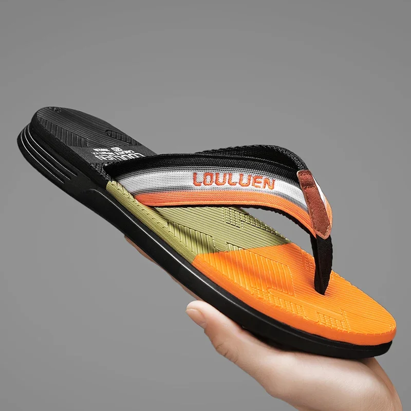 2026 Summer Men Flip Flops Summer Beach Flip Flops Men Outdoor Casual Sneakers Breathable Men Beach Slippers