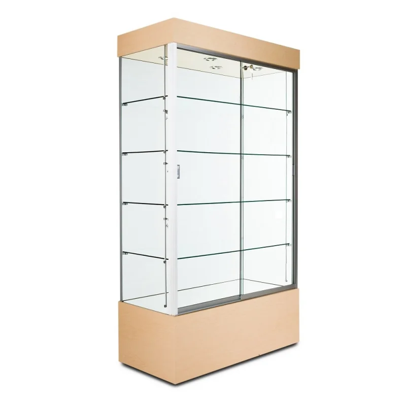 

custom.Factory Sale 70'' High Full Jewelry Display Cabinet with MDF Wood Glass Jewelry Display Counter Showcase