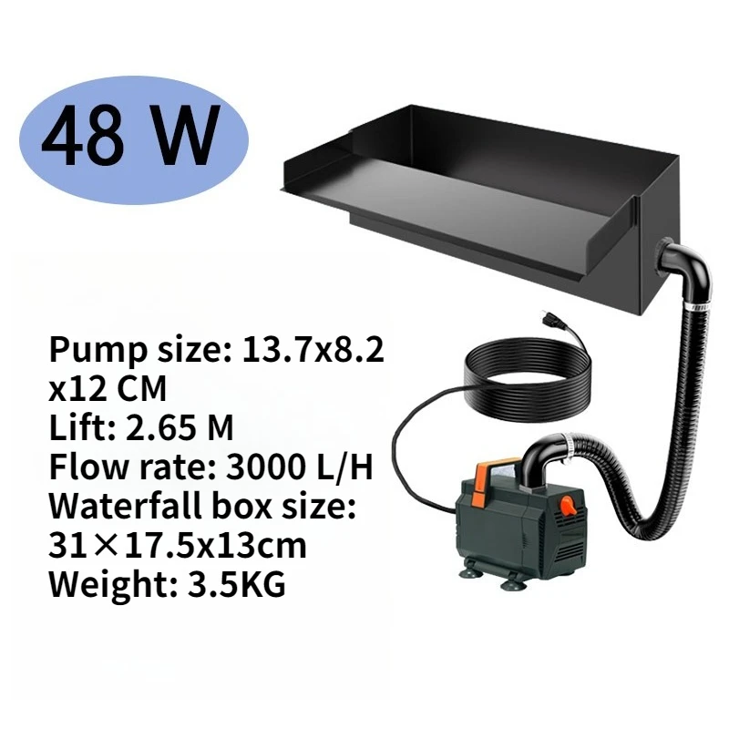 Factory Direct 2026 Pond Waterfall Spillway Kit with Pump  And Spillway Corrugated Tubing 304 Stainless Steel Garden FountainLan