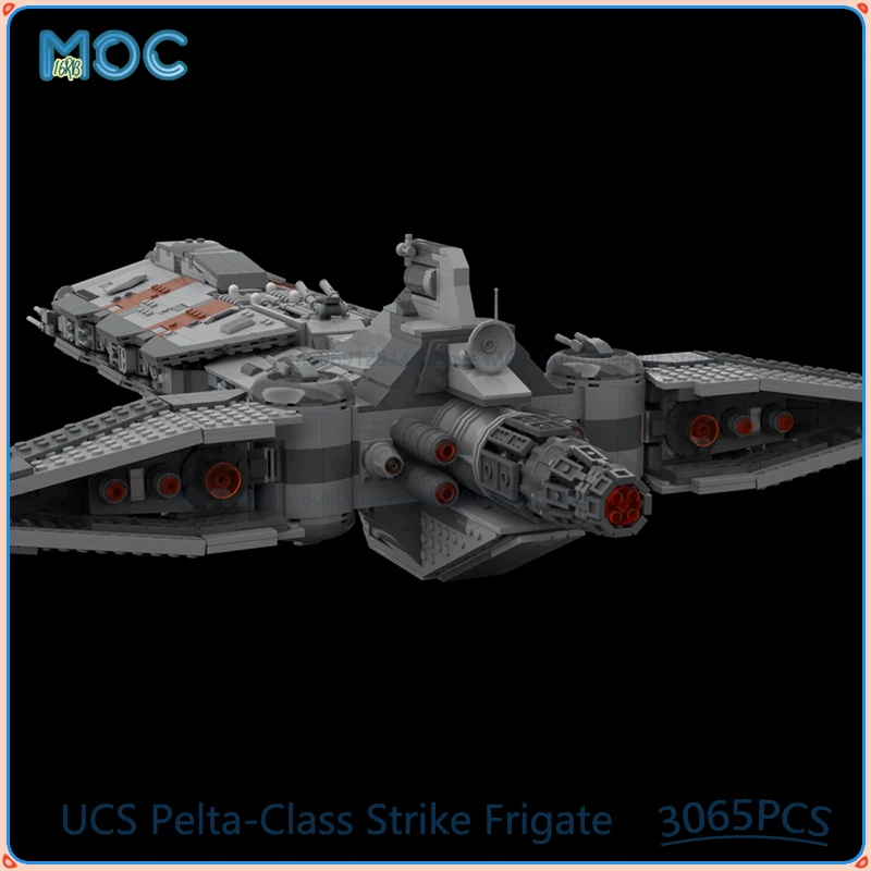 UCS Pelta-Class Strike Frigate Model MOC Building Blocks DIY Assemble Bricks Space Collection Creative Toys Gifts 3065PCS