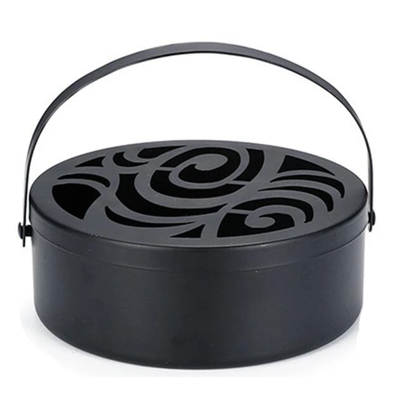 Metal Portable Mosquito Coil Holder,Household Mosquito Repellent Box,Classical Design Portable Mosquito Coil Holder