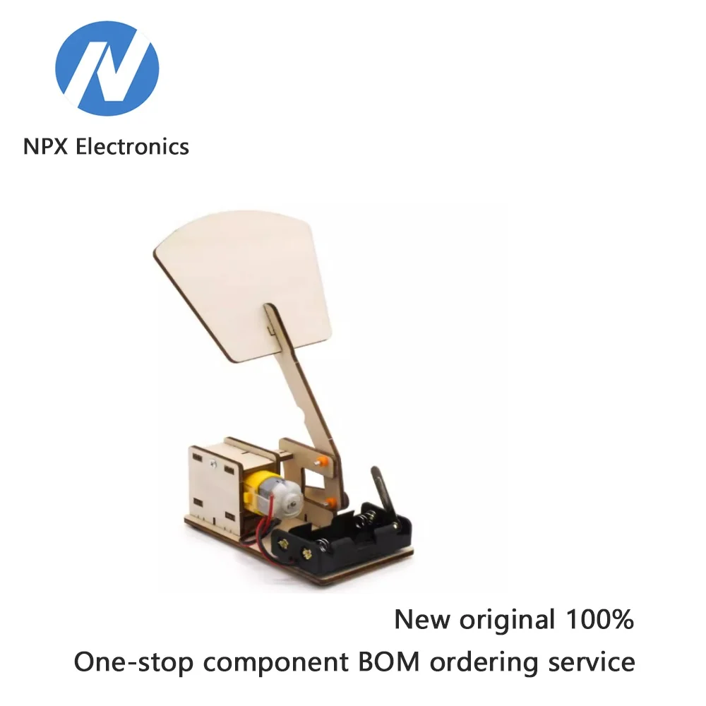 Fan Robot No.1 Handmade DIY Technology Small Maker Wooden Assembly Creation Electric Teaching Tool Swinging Model