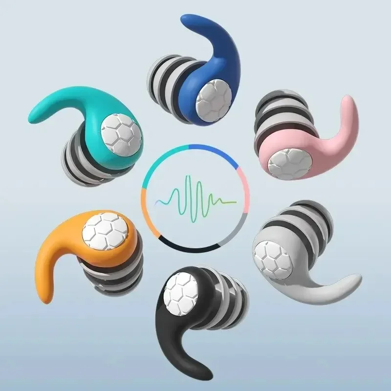 Sleep Swimming Waterproof Three Layer Mute Earplugs Silicone Noise Cancelling Earplugs Noise Filter