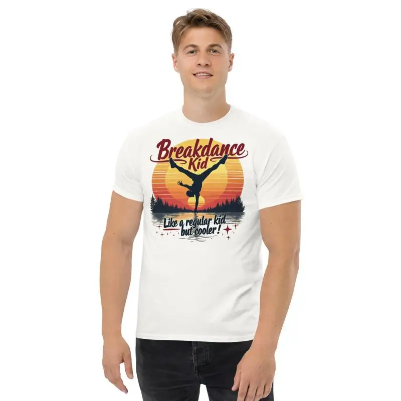 Breakdance Kid Retro Sunset T-Shirt – Like a Regular Kid but Cooler