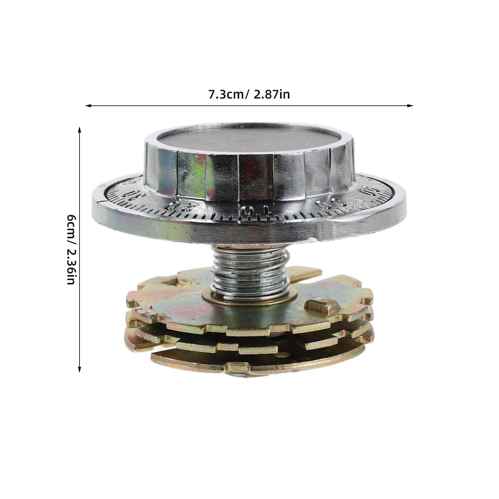 Mechanical Dial Lock 3 Disc Anti-Theft Classic Vintage Metal Cash Chest Cabinet Security Dial Lock Replacement