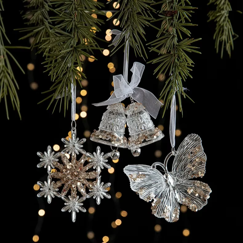 

Home Christmas Ornament Acrylic Crystal Hanging Christmas Tree Decoration Pendant