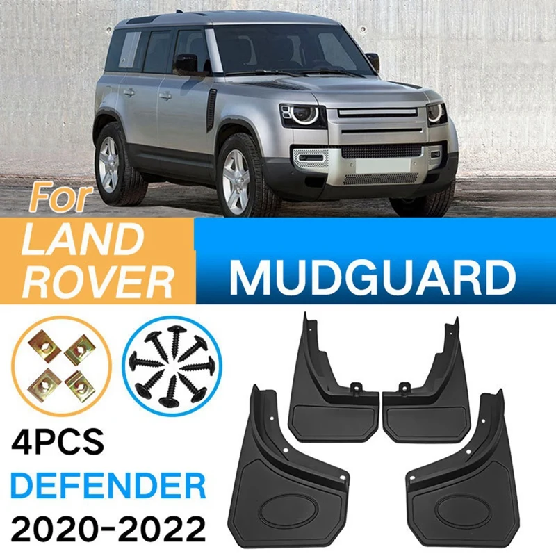 

4PCS Car Mudguard Mud Flaps Splash Mud Guard Fender For Land Rover Defender 2020-2022 Car Accessories