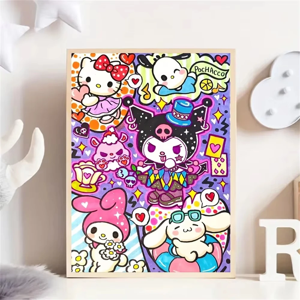 Jigsaw Puzzles Adults Colorful Sanrio Family Home Puzzle Stress Relief Entertainment Toys Landscape Puzzles Christmas Gift
