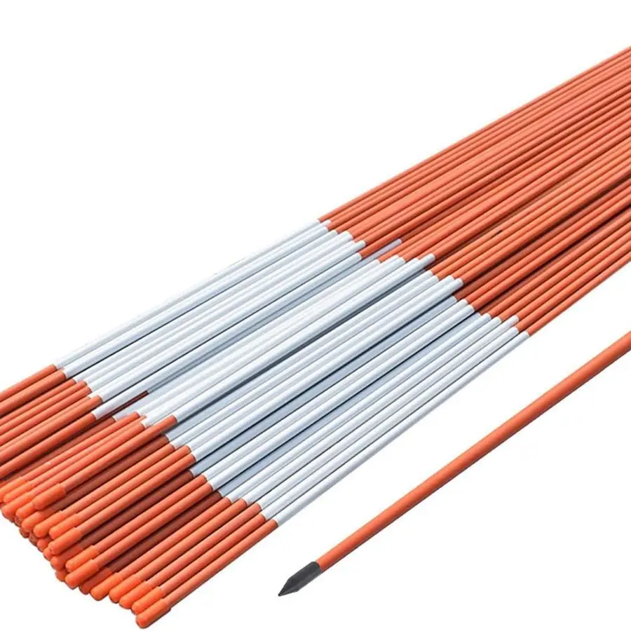 

Оранжевые фиберглассовые маркеры для подметания снега на подъездных путях и садовых дорожках со светоотражающей лентой, подходят для уборки снега на подъездных путях, Пенсильвания.