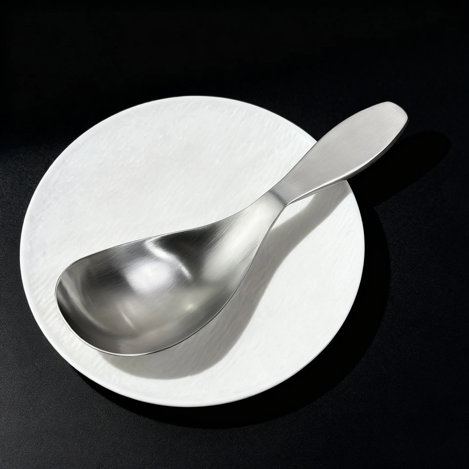 Household Non-Stick Rice Spoon 304 Stainless Steel Thickened Large Spoon Restaurant Catering Serving Ladle