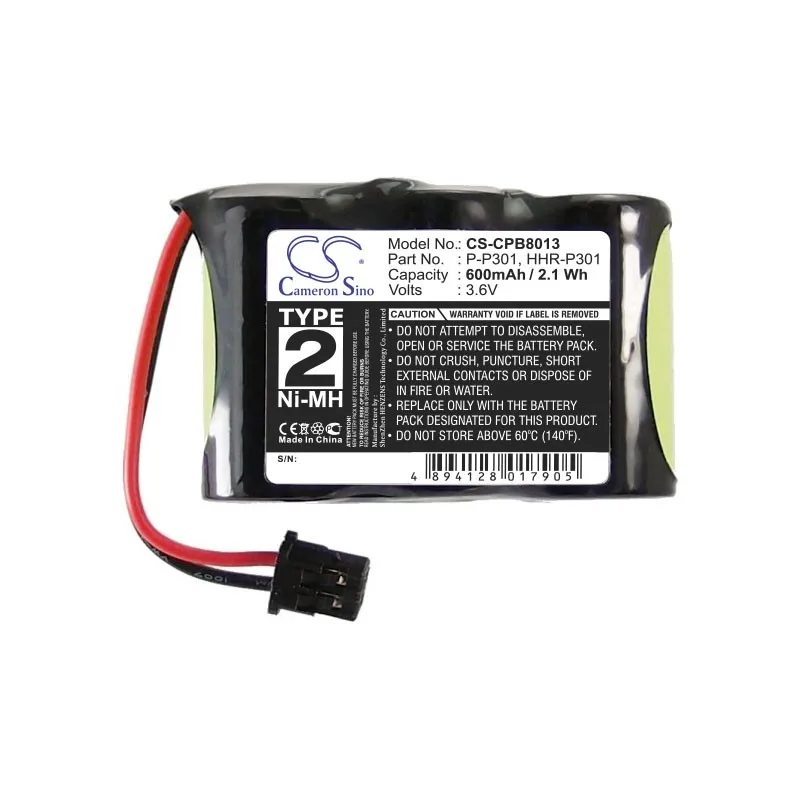 CS Battery for Sanyo CLT-4ER Panametric KX-T3930 GE 29519A BT-11 fits 359450 HHR-P301 Mobile,SmartPhone battery 600mAh Ni-MH