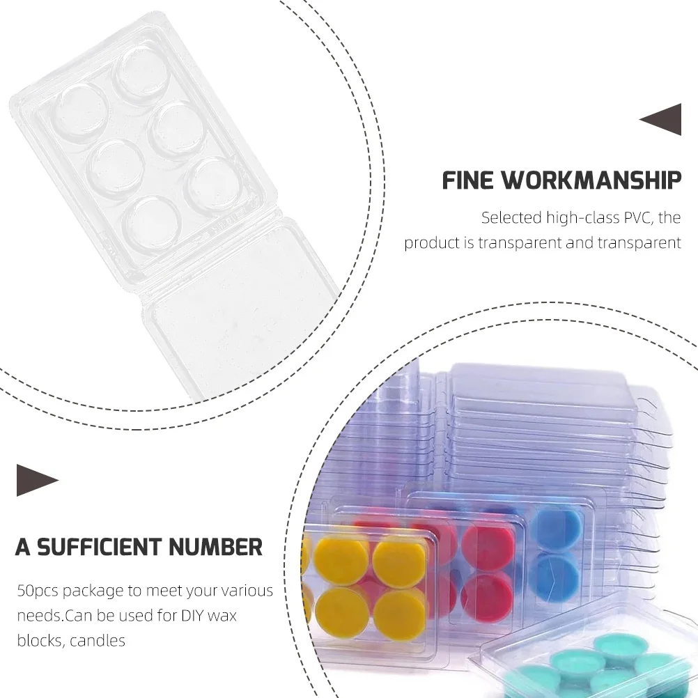 

25 Pcs C Wax Melts Storage Molds Containers Clamshells Bulk PVC Safe Reliable Reusable Multi Grid Design H