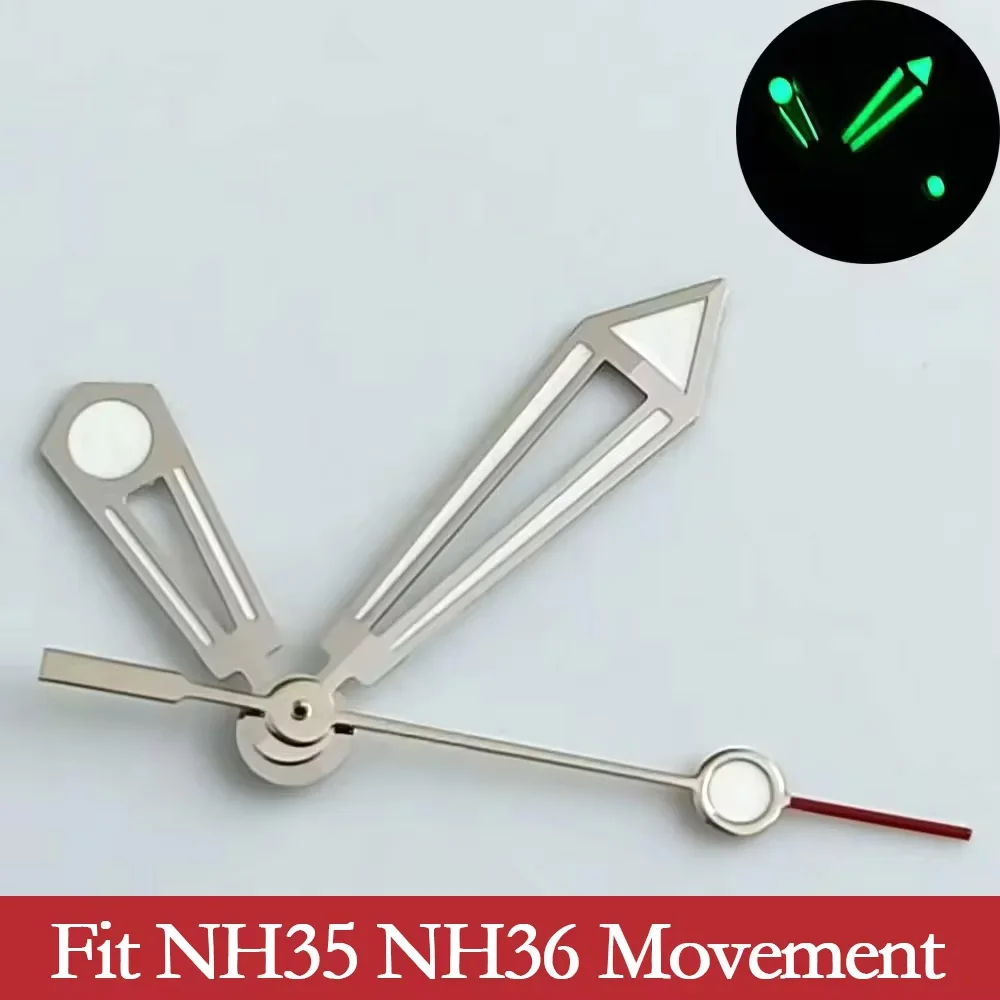 NH35 Needle Watch accessories watch pointer NH36 hands pointer green super luminous suitable for NH35/NH36/NH38/NH70 movement
