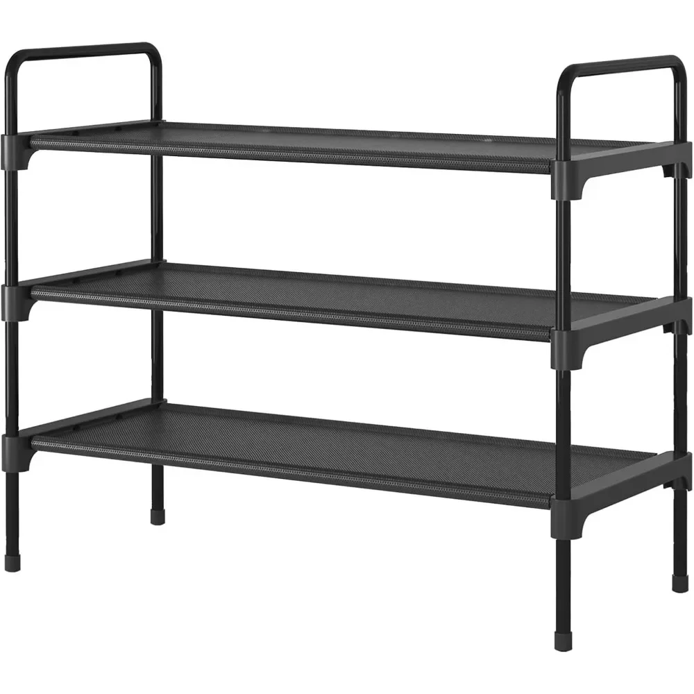 

Shoe Rack for Closet, Sturdy Shoe Shelf for Entryway, Space-Saving Shoes Organizer and Storage, Living Room Shoe Cabinets