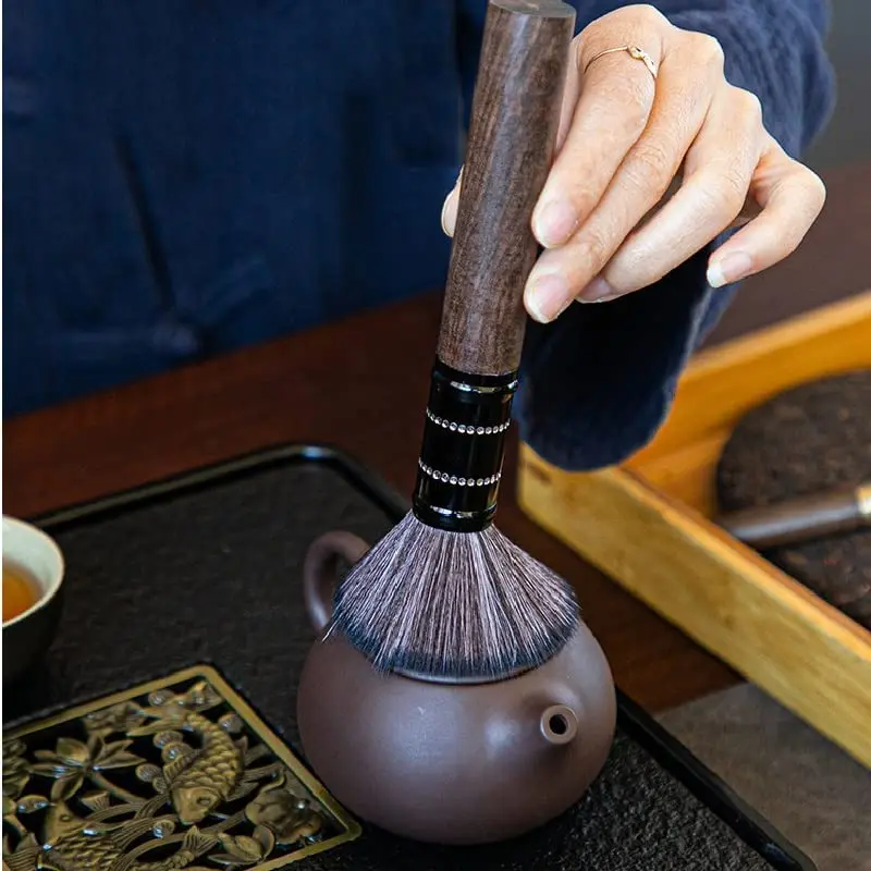 6Pcs/Set Tea Ceremony Set Heat-resistant Kongfu Tea Tools Wooden Chinese Teaspoon Tea Tong Needle Set Tearoom Supplies