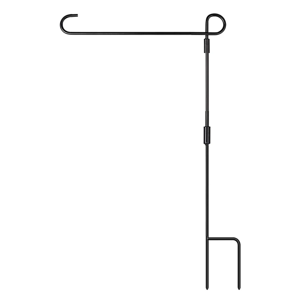 

Garden Flag Stand Iron Home Yard Flag Holder Outdoor Lawn Banner Pole with Spring Stopper