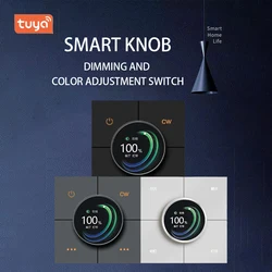 Tuya Zigbee Knob Smart Dimming Switch Panel App Remote Control Voice Control Scene Linkage 4 Gang Relay Smart Light Switch