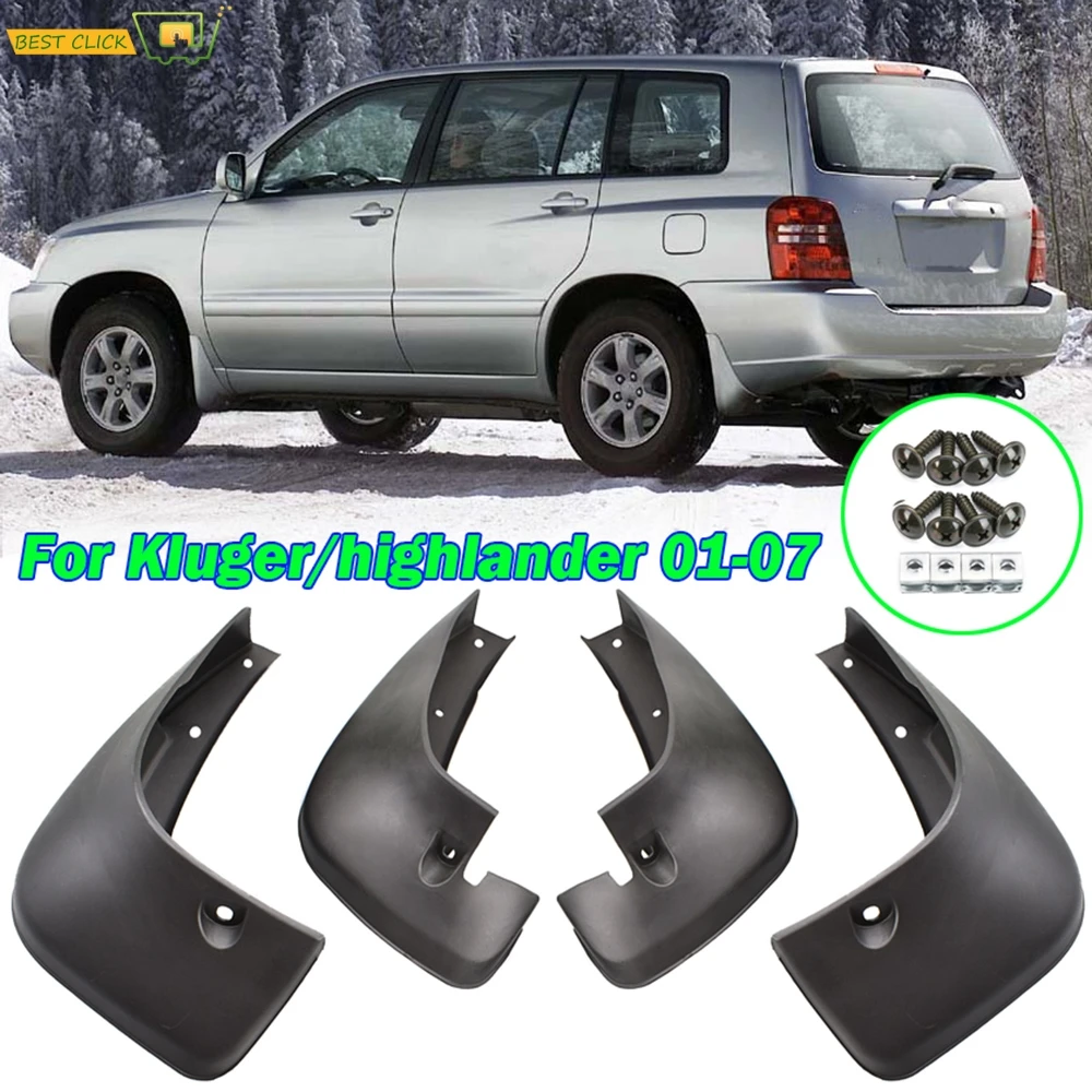 Car Mud Flap For Toyota Highlander Kluger 2001 2002 2003 2004 2005 2006 2007 XU20 Front Rear Mud Flaps Splash Guard Mudguards