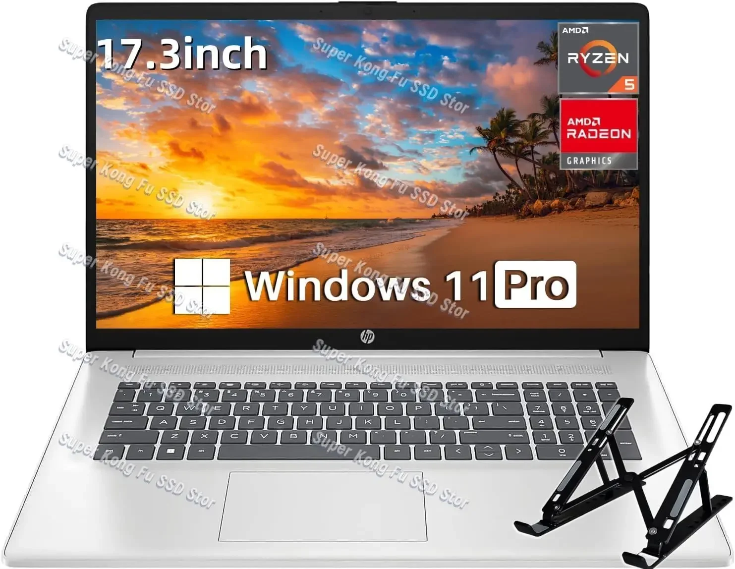 For HP Newest 17 Business Laptop, 17.3-inch HD+ Display, AMD Ryzen 5 7530U Processor, 64GB RAM, 2TB SSD, Windows 11 Pro