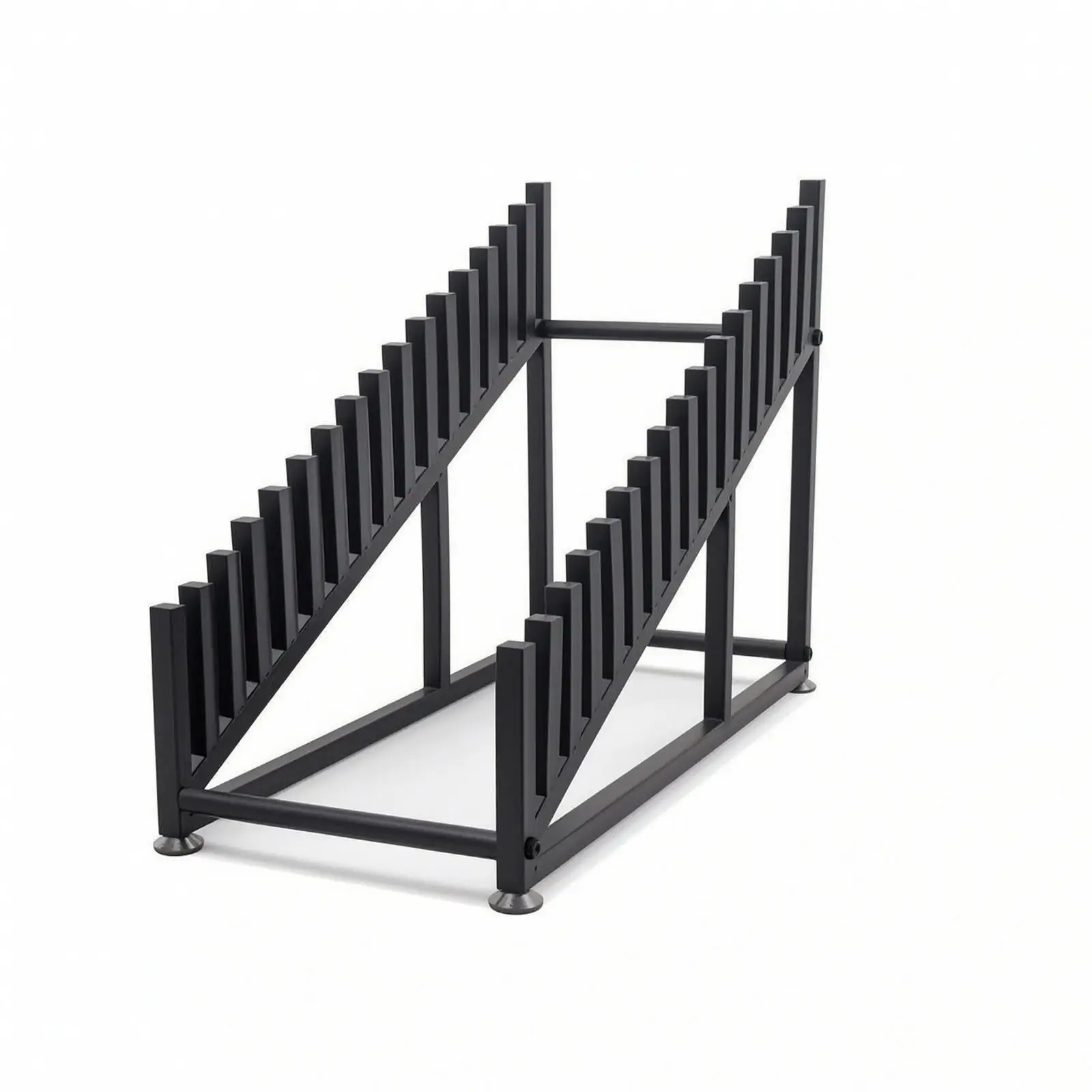 Tile Display Rack Black Metal Welded Frame 16 Slot Sample Holder for Showroom Stone Board Easy Selection