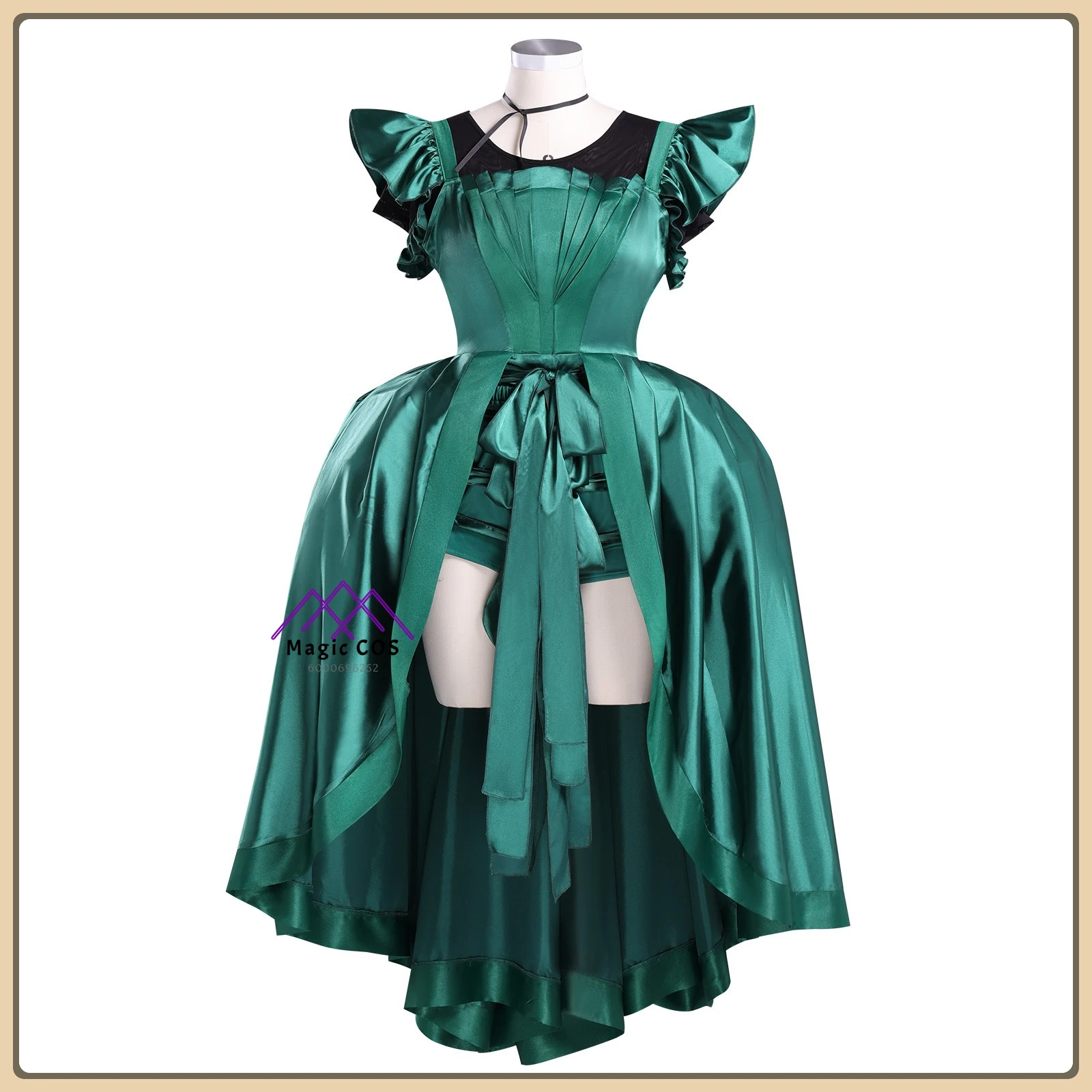 

2025 movie cosplay costume anime Agnes role playing green evening dress full set for women comic con Halloween party hot suits