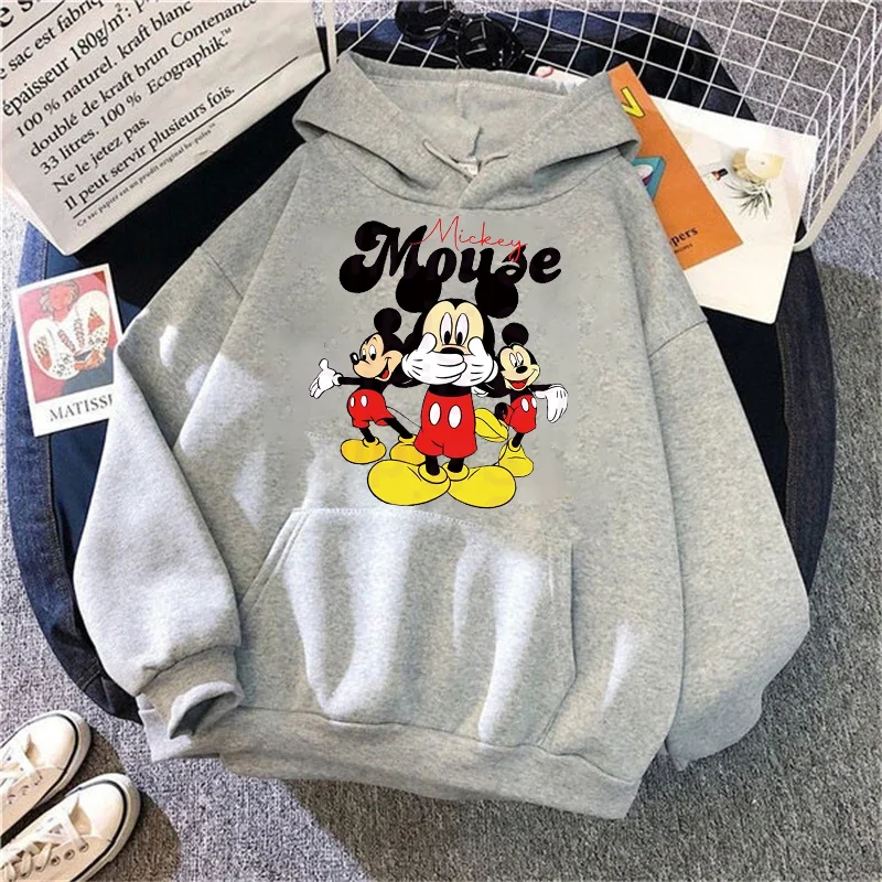 Creative Design disney duck Mickey graphic Women\'s hoodies casual Long Sleeved Sweatshirt New Fashion Harajuku pullovers tops