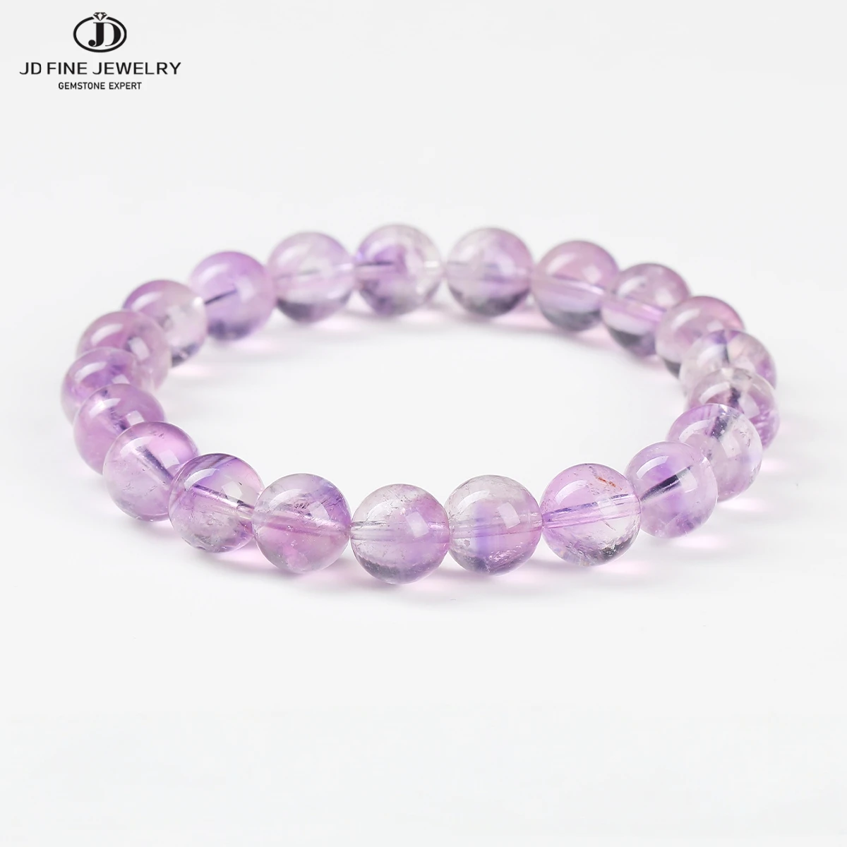 

5A Natural Light Violet Rutilated Quartz Bracelet Women Luxury Purple Amethyst Reiki Healing Energy Stretch Bracelet Jewelry