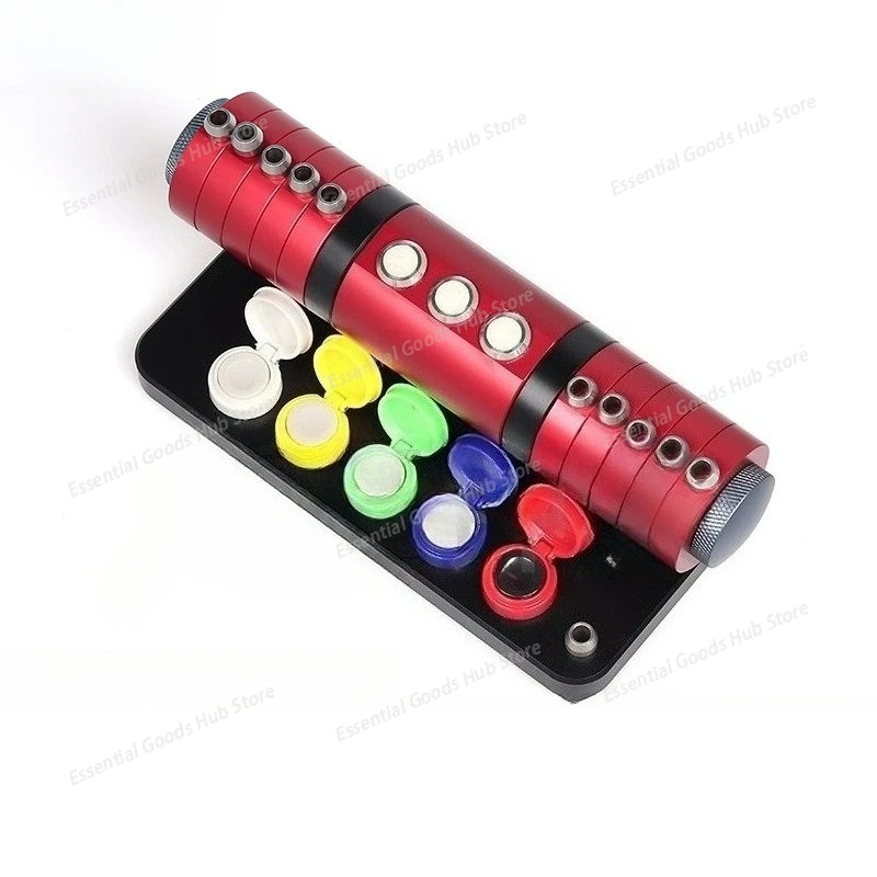 

Watch Repair Maintenance Tool 2 in 1 Red Metal Screwdriver Organizer and Grease Oil Cup Stand for Watches Repair