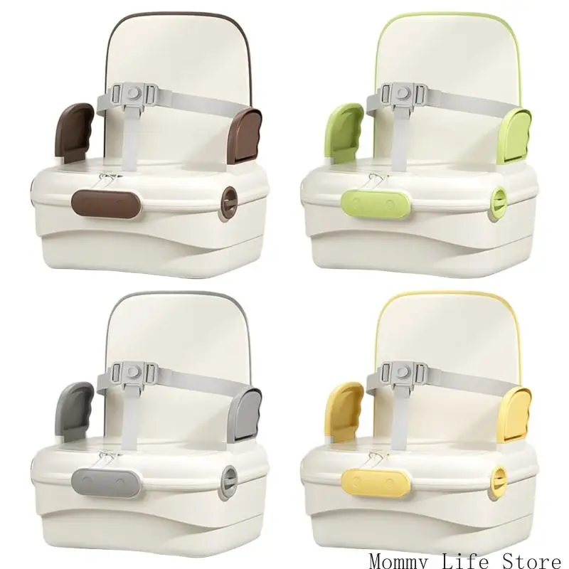 مقعد مرتفع محمول للأطفال الصغار بتصميم قابل للطي وخفيف الوزن للرحلة المنزلية