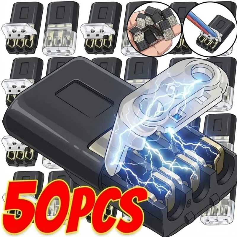 

1-50 шт. водонепроницаемый 3-контактный разъем электрический разъем автомобильный электрический разъем автомобильный провод кабельная полоса клеммное соединение