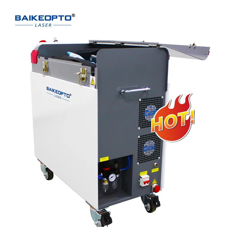 BK-FLC100S Raycus Lazer 100W Portable Laser Rust Oil Oxide Layer Removal Descaling Machine