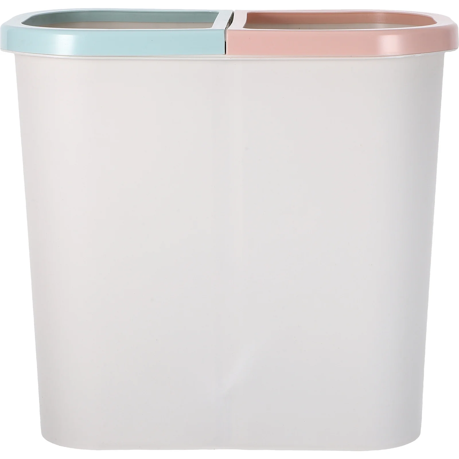 

Dual Compartment Dry Wet Separation Can Narrow Slim No Lid Space Saving For Kitchen Bathroom Toilet Bedroom Beige Indoor Garbage