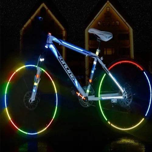 1CM*8M Car Bike Decoration Reflective Sticker For Car Trailer  Motorcycle Reflective Tape Wheels Reflect Fluorescent