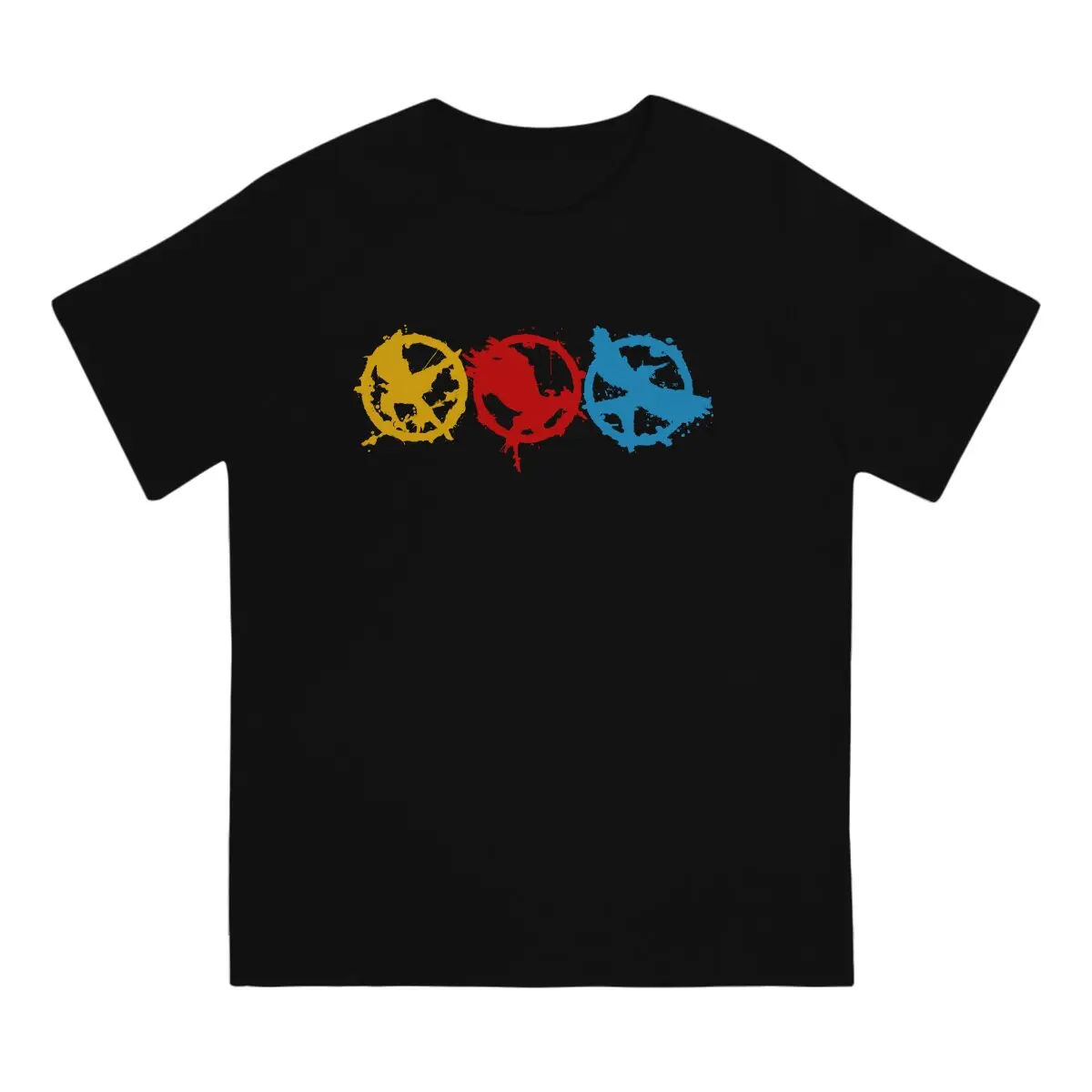 Trilogy T Shirts Men's  Pure Cotton Awesome T-Shirt Round Neck The Hunger Games Tees Short Sleeve Clothing Gift