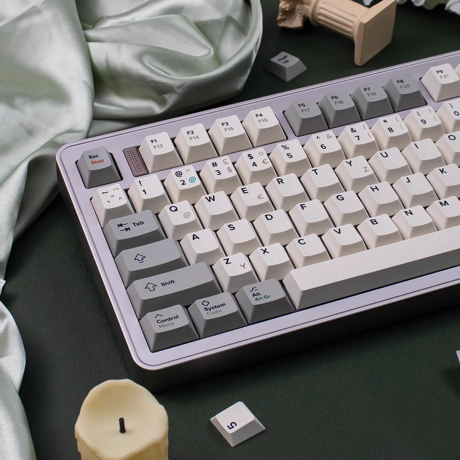 Simple and retro style Keycaps PBT Material 144 Keys Dye-Sub Cherry Profile Keycaps for 87/104/108 Mx Switch Mechanical Keyboard