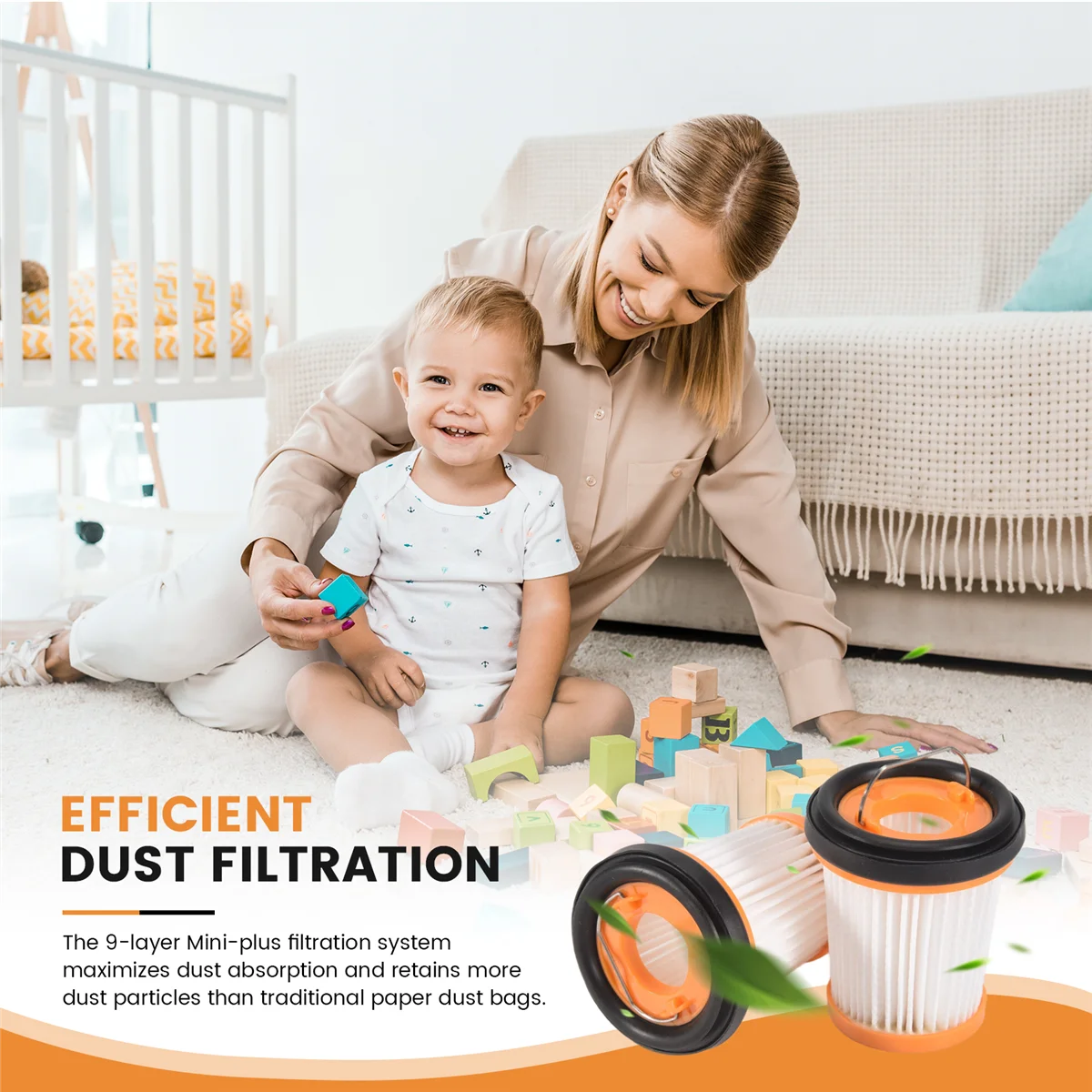 Filtro de vacío A62X 6 uds para filtros de vacío de mano inalámbricos Shark ION W1 para Shark WANDVAC WV200 WV201 WV220, parte XHFWV200