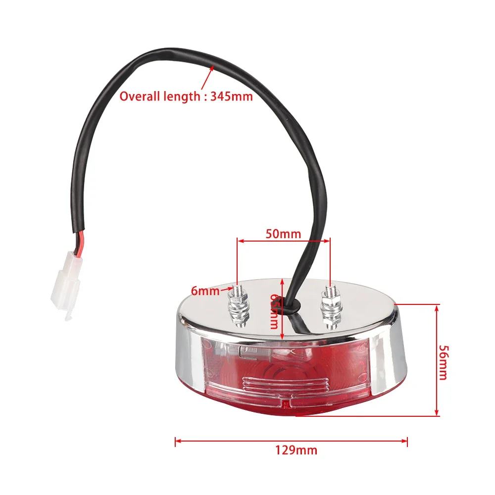 12V Motorcycle Quad ATV Running Brake License Plate Tail Light For Universal Dirt Pit Bike ATV UTV Buggy Monkey Scooter Parts