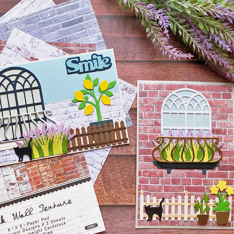 Garden Window Fence Metal Cutting Dies DIY Scrapbooking Cardmaking Embossing Stencil Paper Craft Handmade Decoration Template