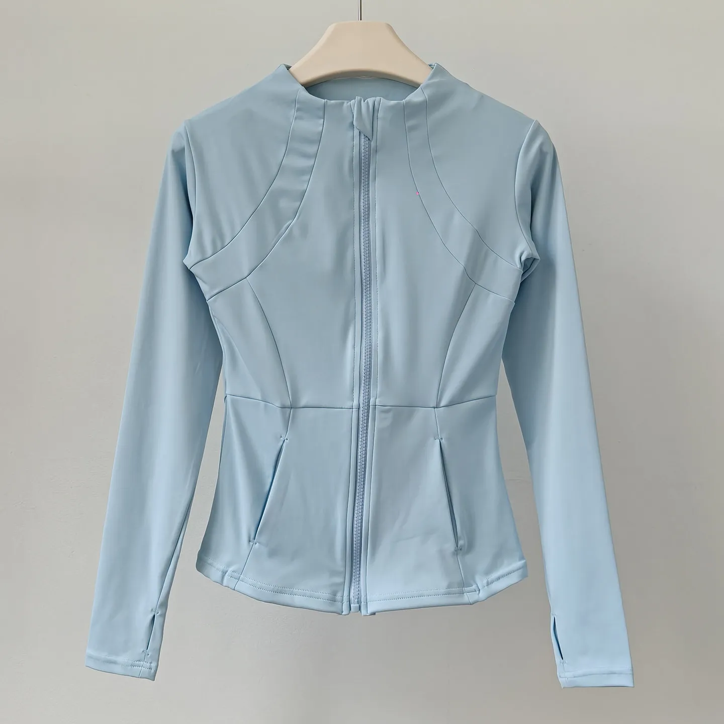 Damen Slim-Fit Langarm Yoga-Shirt Schnelltrocknendes Pilates-Oberteil für Laufen Training Fitness-Bekleidung Sportjacke – Detail 8