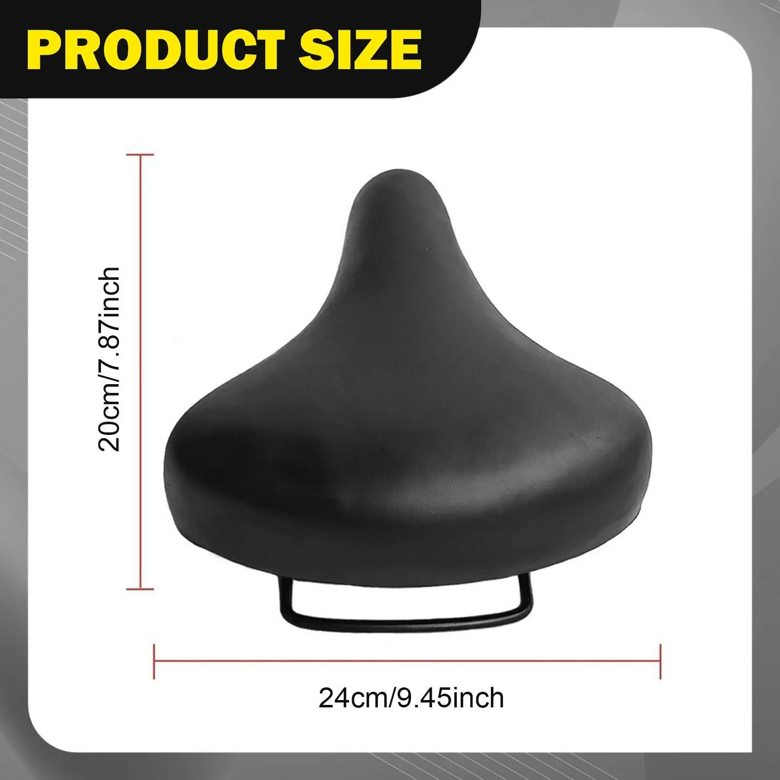 

Wide Bicycle Saddle with Springs PU Leather Shock Absorption Seat Cushion for Mountain Road Bike Accessory