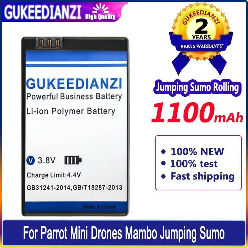 

For Parrot Mini Reliable Replacement 1100Mah Jumping Sumo Rolling Drone Battery
