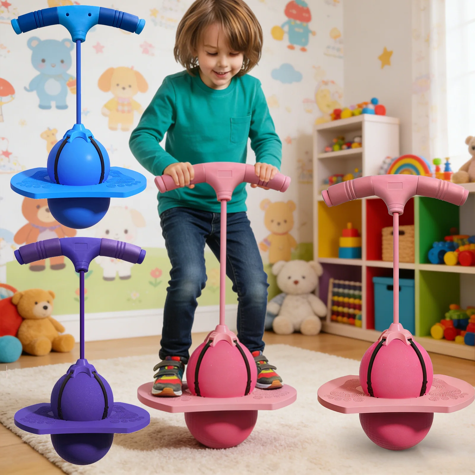 Bola de Salto Sapo para Exercícios de Salto em Altura, Equipamento de Treinamento de Equilíbrio Infantil