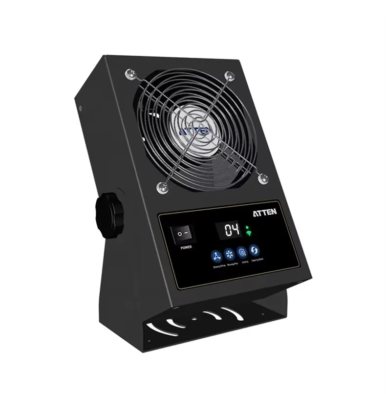 2026 ATTEN ST-1020D 20W Anti Static Desktop Ionizer Fan Small Ionizer Machine Ionizing air Blower Electrical Fans